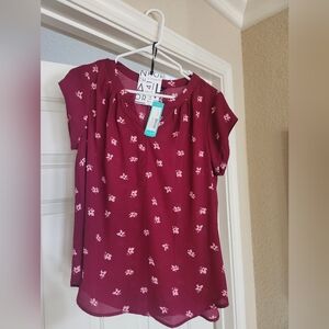 41 Hawthorn hope split neck blouse